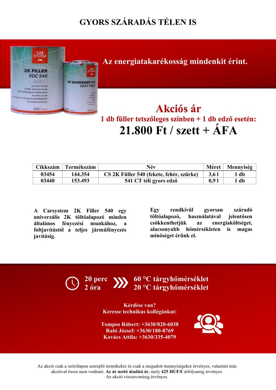 2K Filler 540 + téli gyors edző