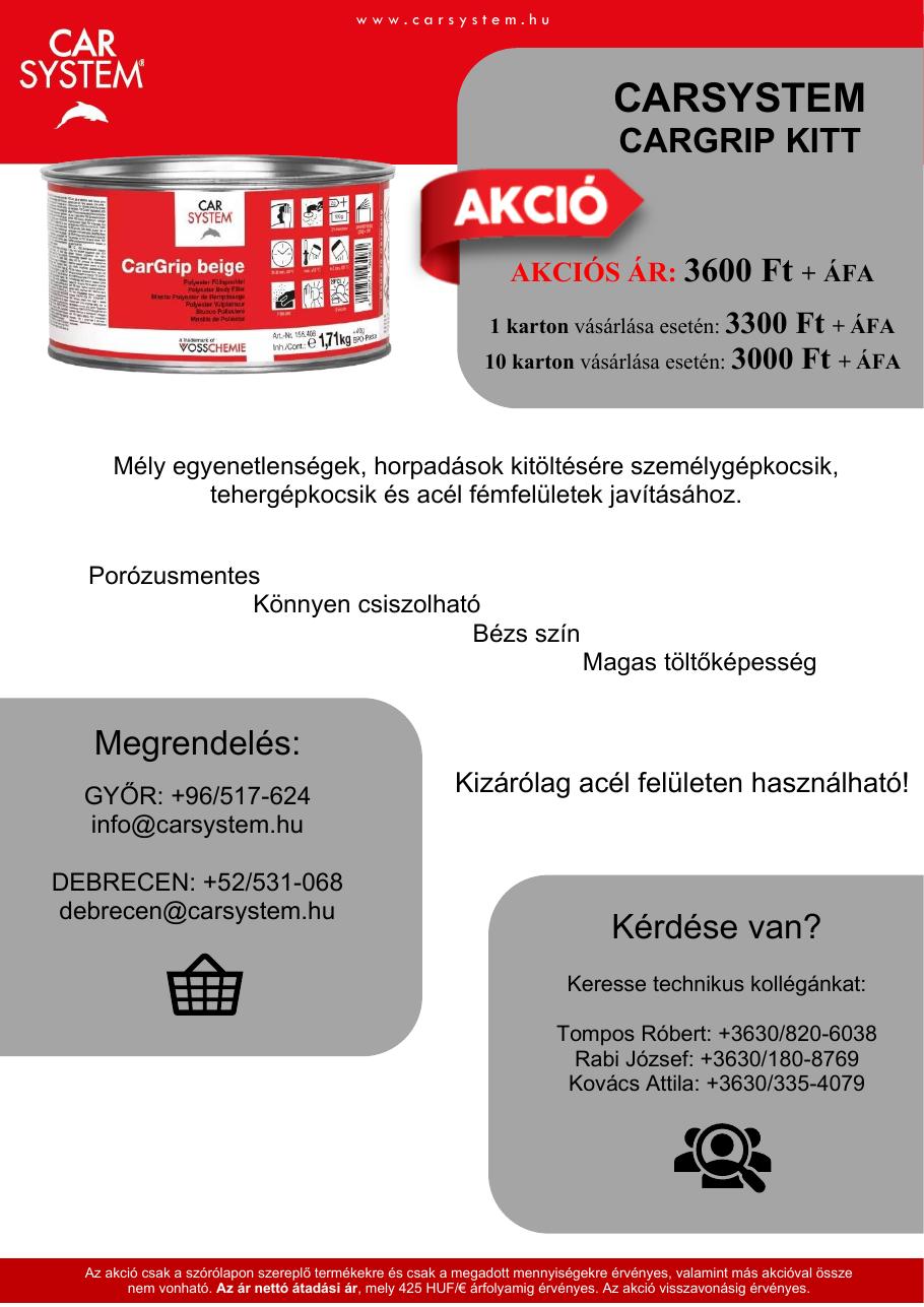 Carsystem CarGrip kitt