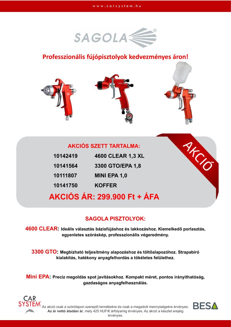 Sagola professzionális pisztolyszett