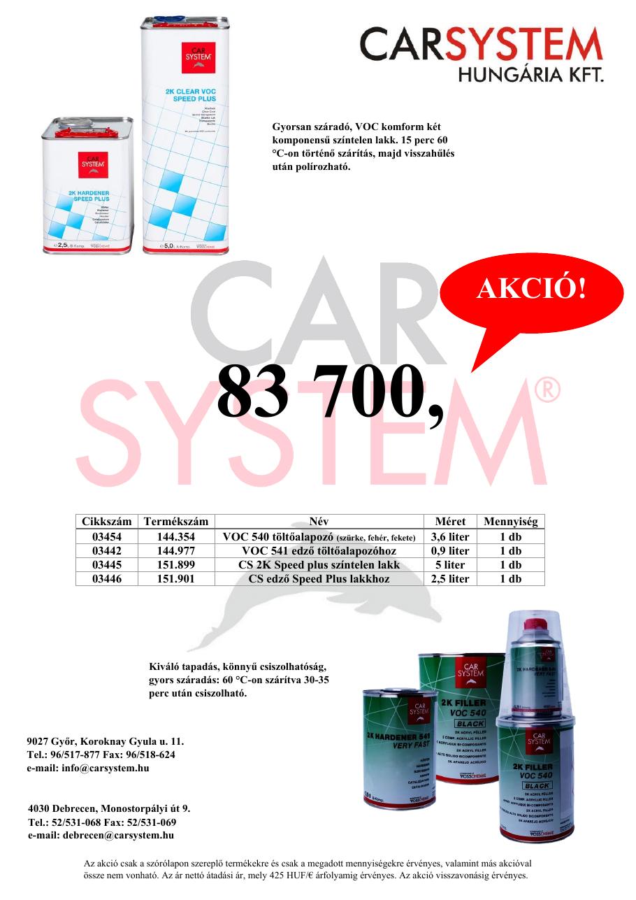 Speed Plus + VOC 540 Filler