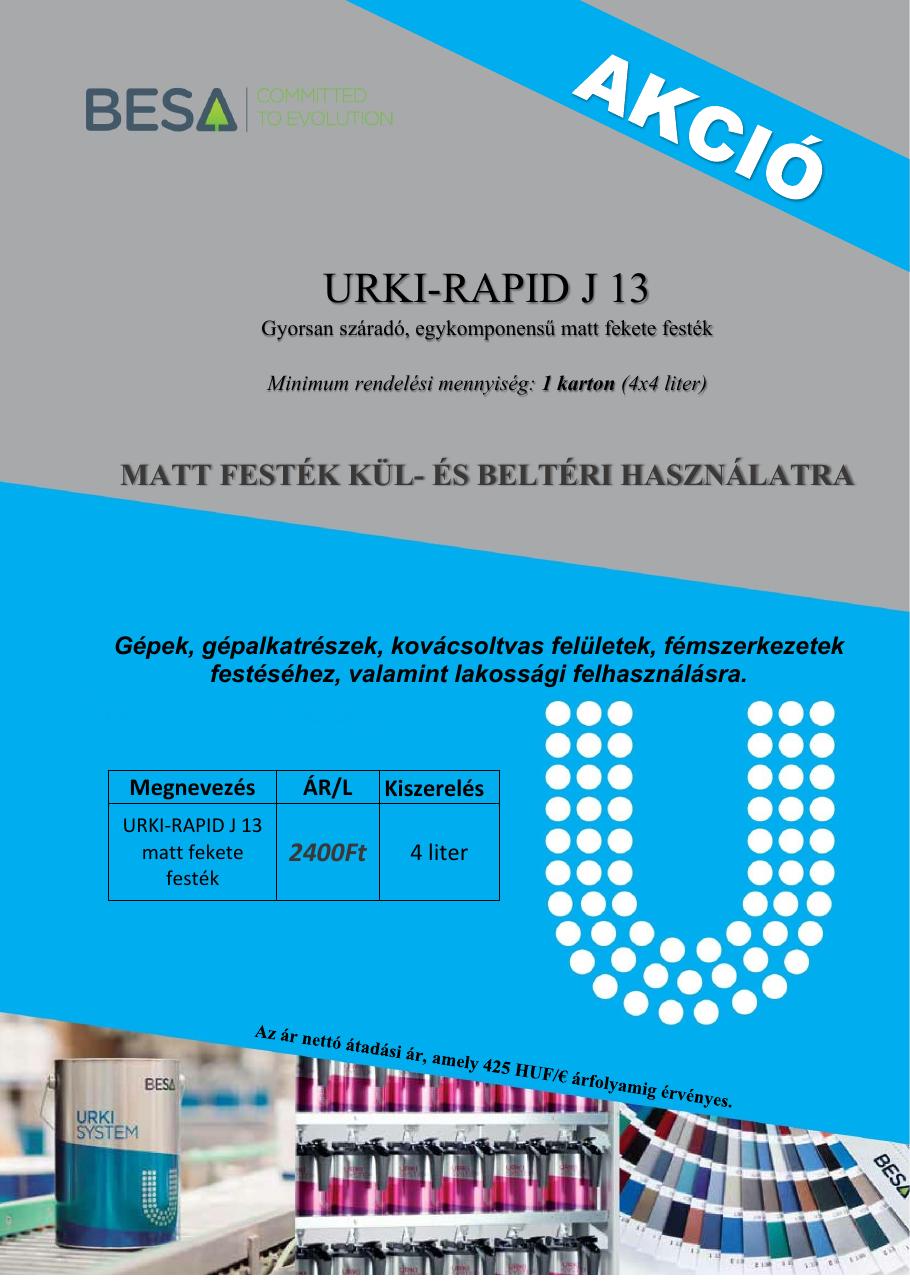 URKI-RAPID J13 matt fekete