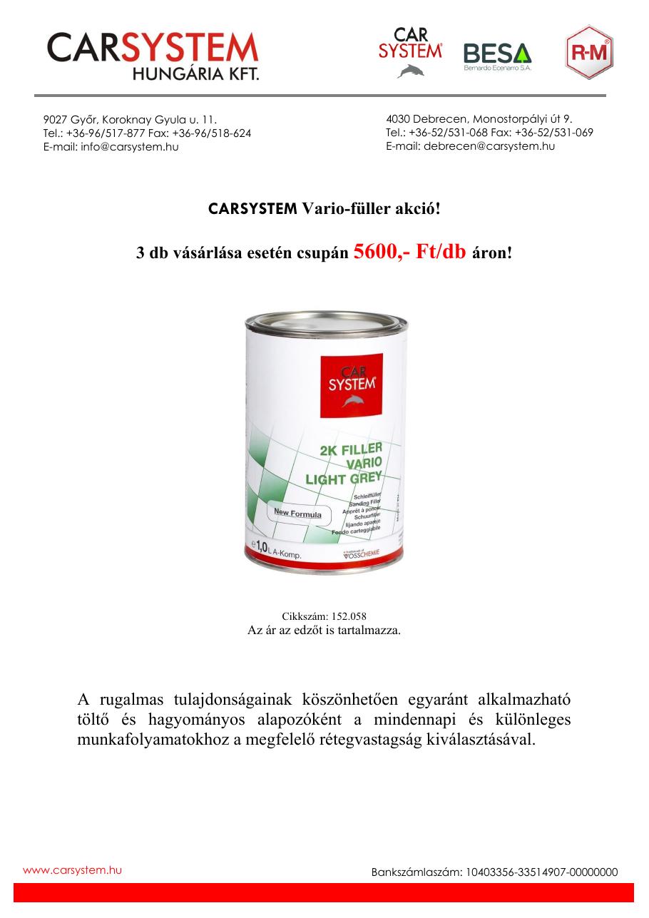 Vario Filler kis szett