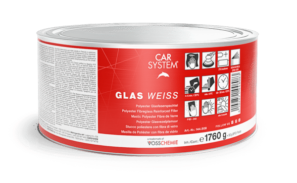 Glas White Poliészter – üvegszállal erősített kitt - 1,81 kg