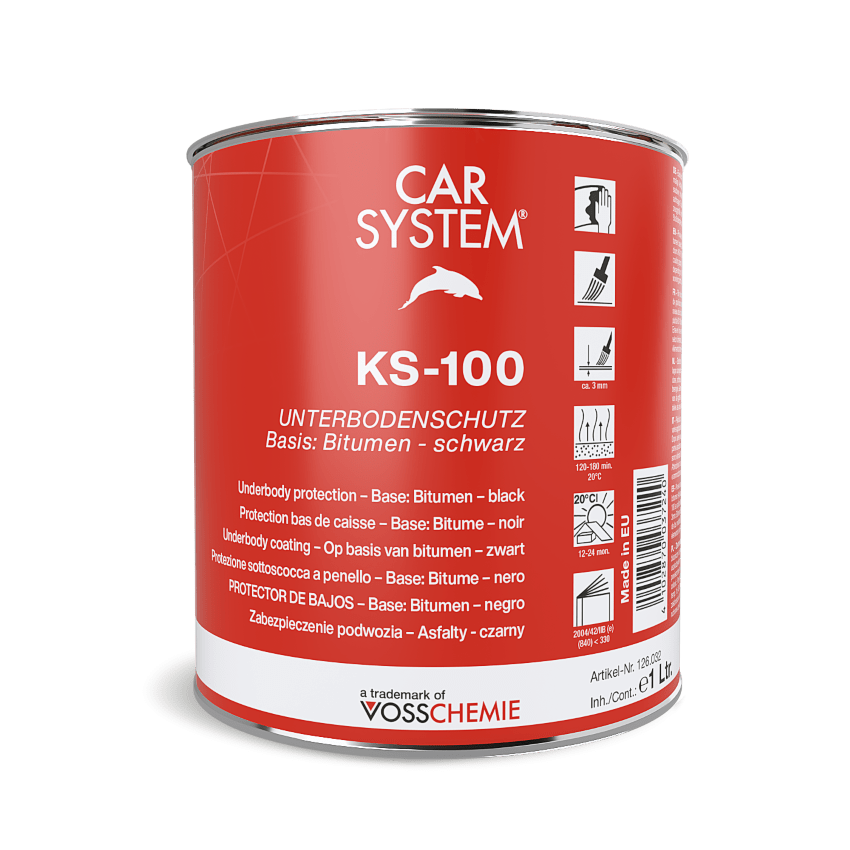 KS-100 – ecsetelhető bitumen bázisú alvázvédő - 1 liter 1 KS-100 – ecsetelhető bitumen bázisú alvázvédő - 1 liter