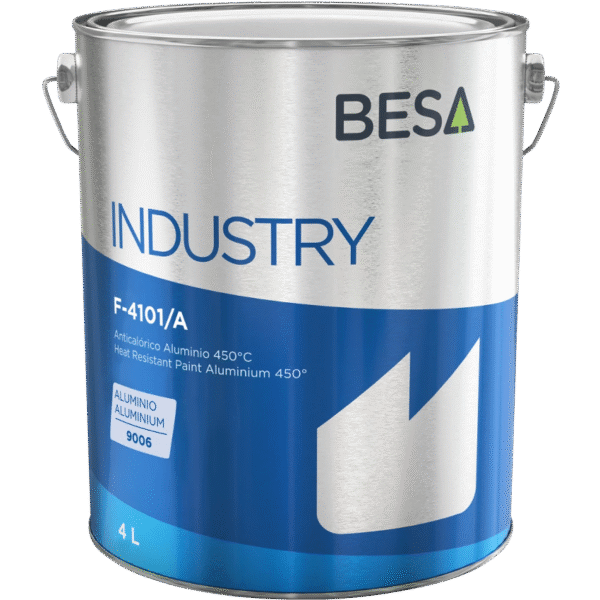 BESA F-4101/A – 450 °C-ig hőálló festék, alumínium RAL 9006 - 4 liter