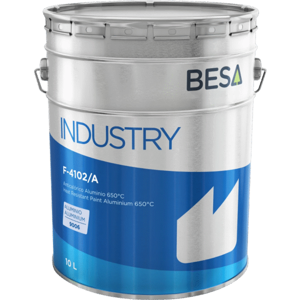 BESA F-4102/A – 650 °C-ig hőálló festék, alumínium RAL 9006 - 10 liter