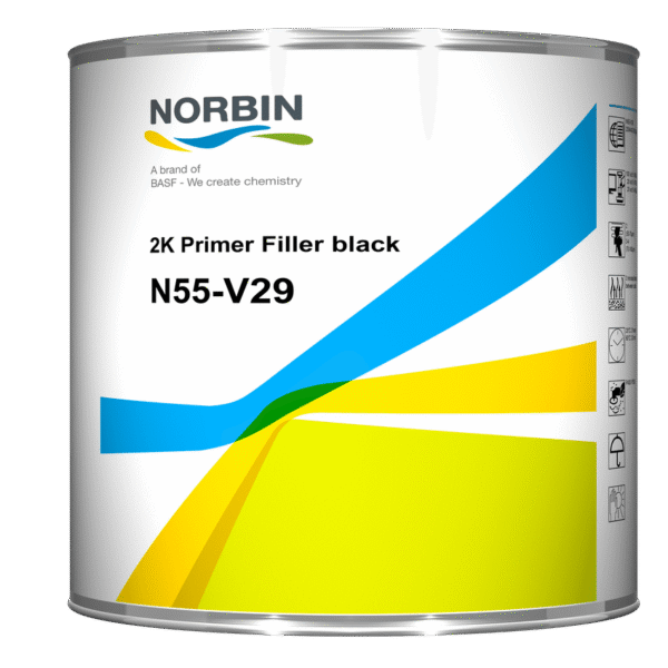 NORBIN N55-V29 2K VOC Füller, fekete - 2,5 liter